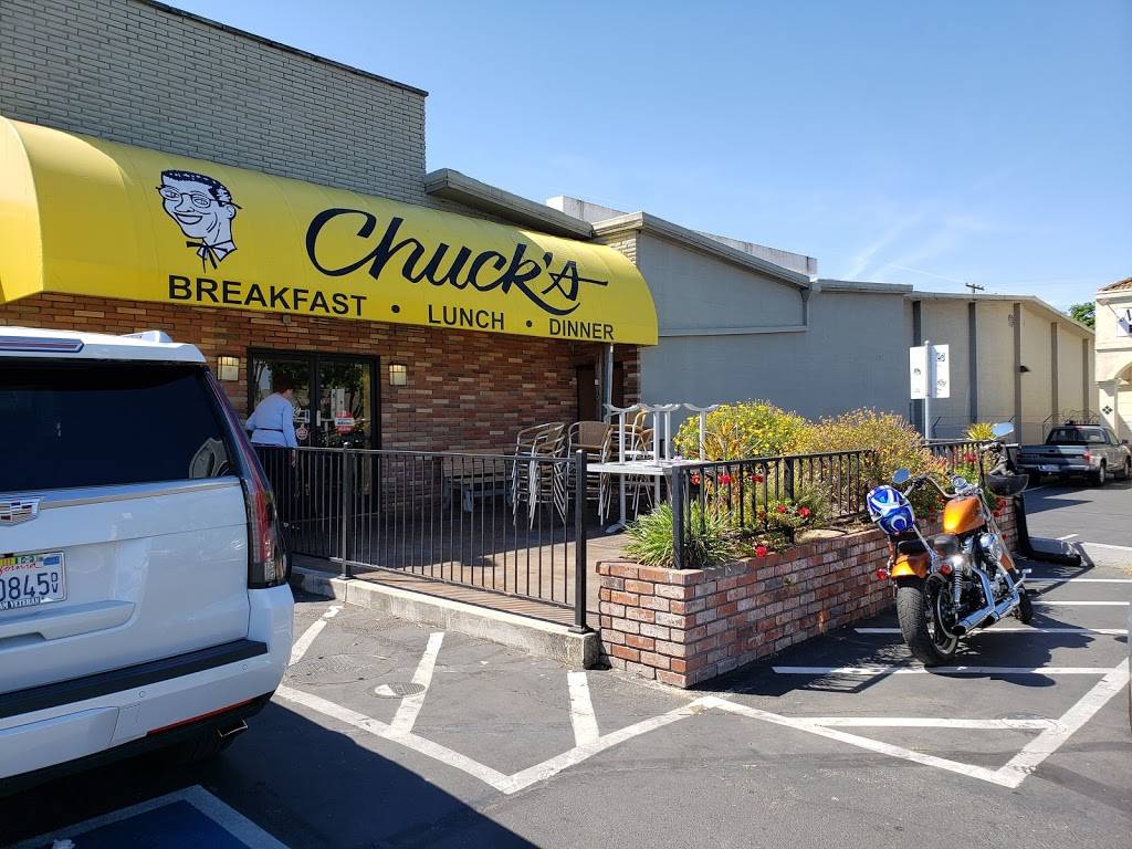 Front of Chuck's Burgers building